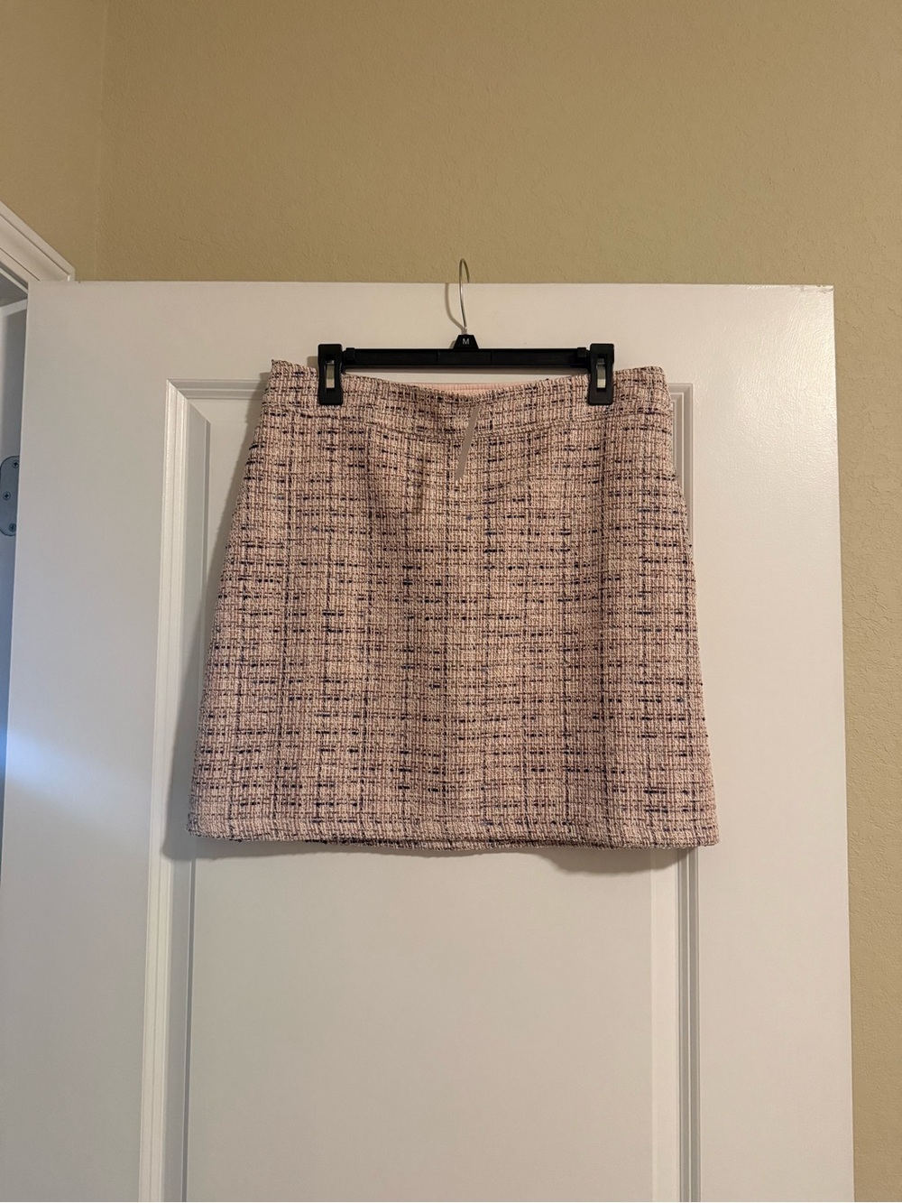 LOFT Blush Tweed Mini Skirt